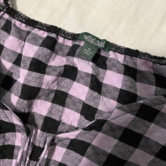 [wild fable] balloon purple plaid dress - Picture 3 of 3